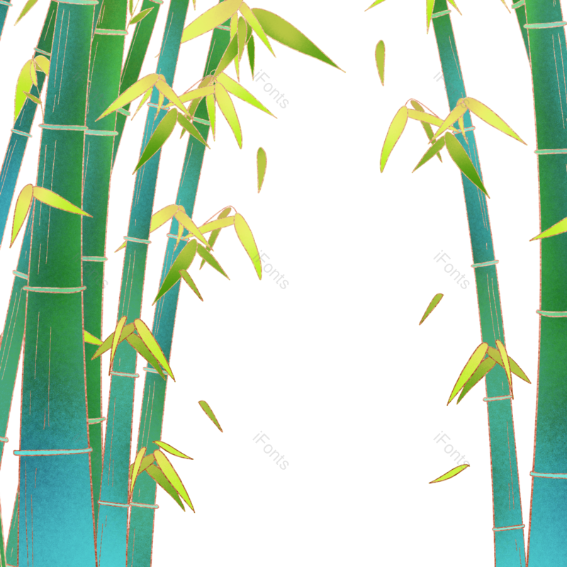 竹叶图片,竹子元素,植物PNG,免抠素材